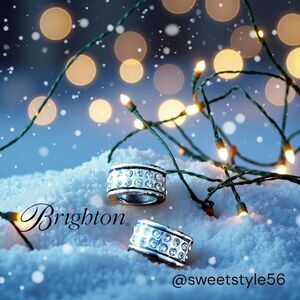 BRIGHTON ABC Mini Slider Crystal Charms, Set of Two! SWEET AND SPARKLY!